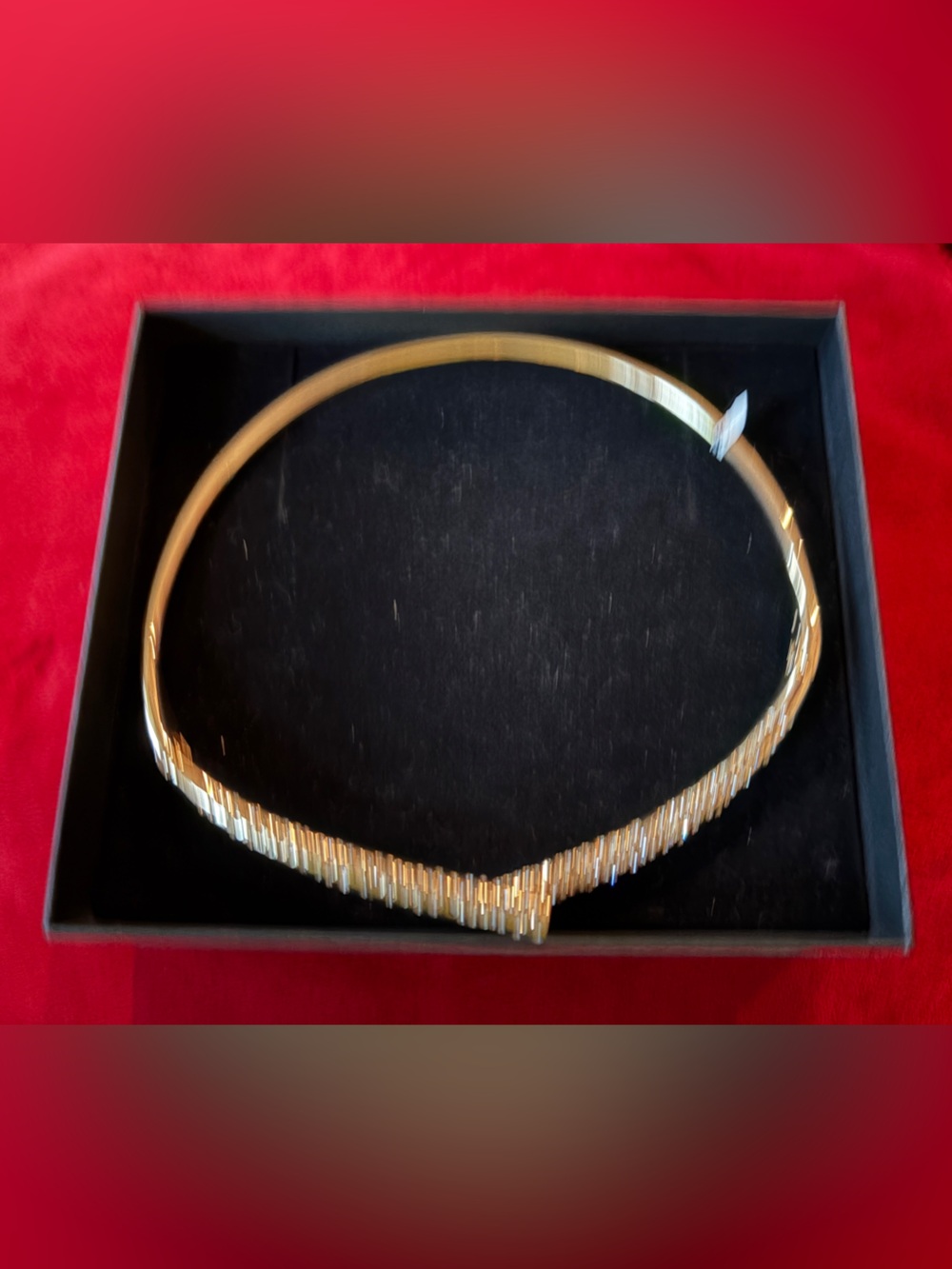 Gold Twist Statement Choker Necklace